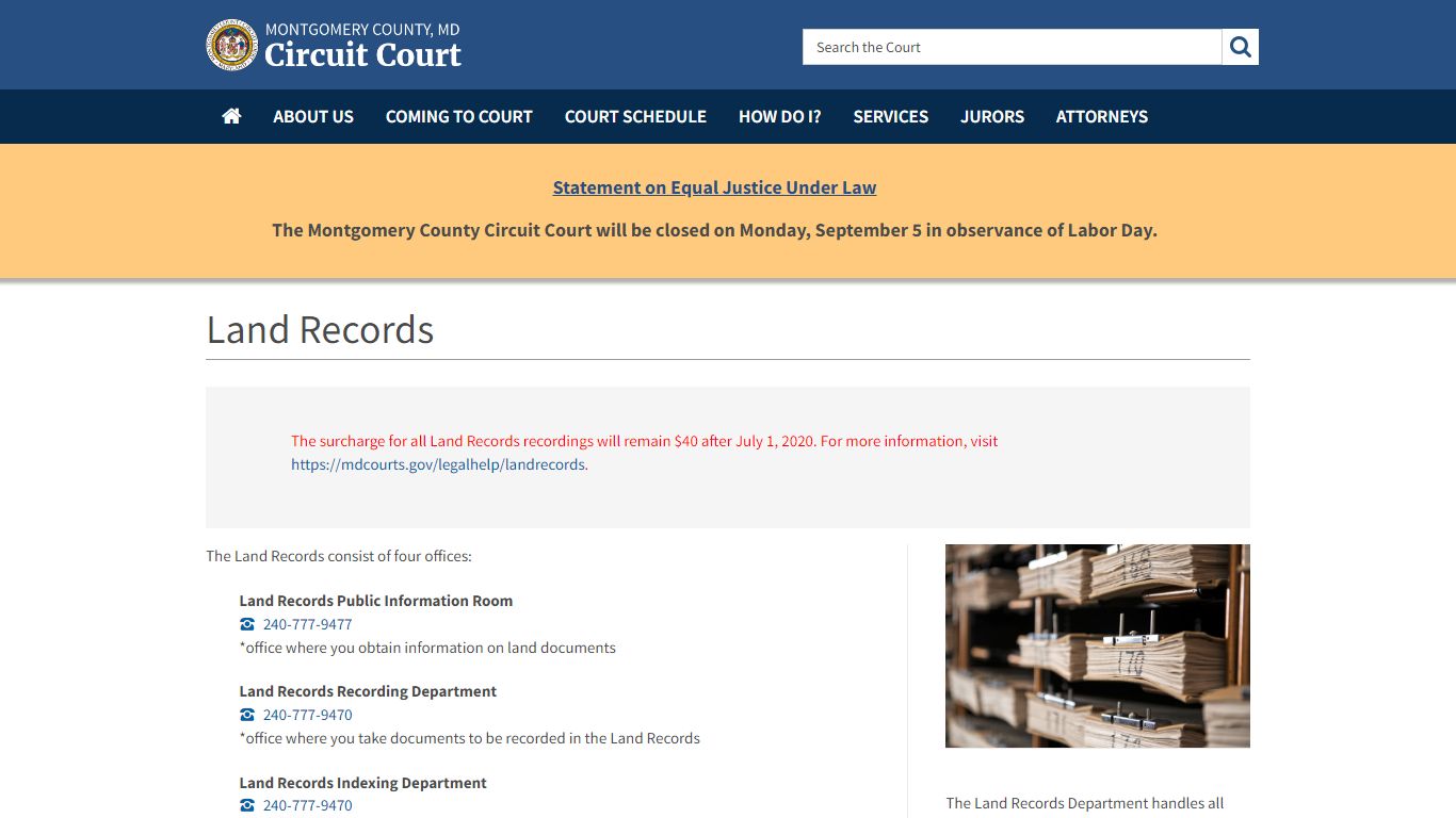Land Records - Montgomery County, MD Circuit Court